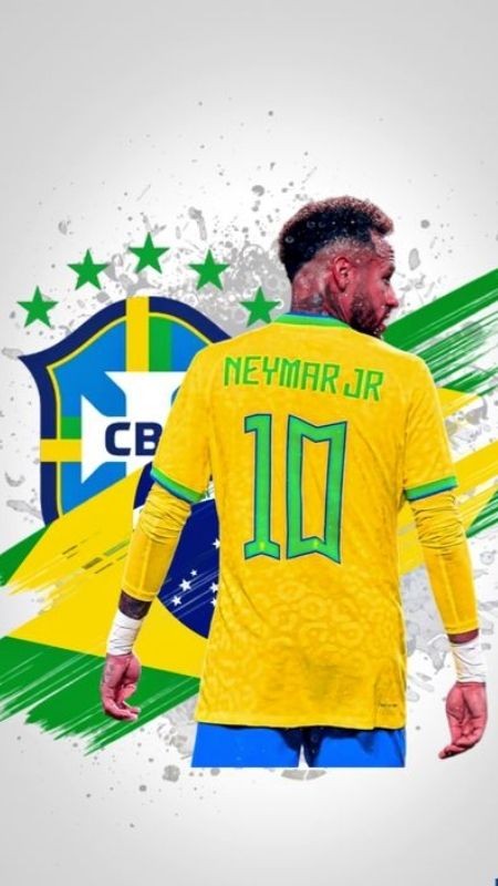 Cận cảnh khuôn mặt điển trai của Neymar trong màu áo Brazil
