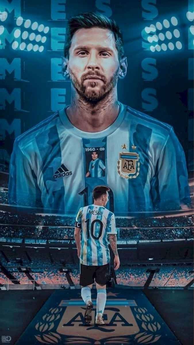 Hình nền Messi 4K nghệ thuật với màu sắc rực rỡ
