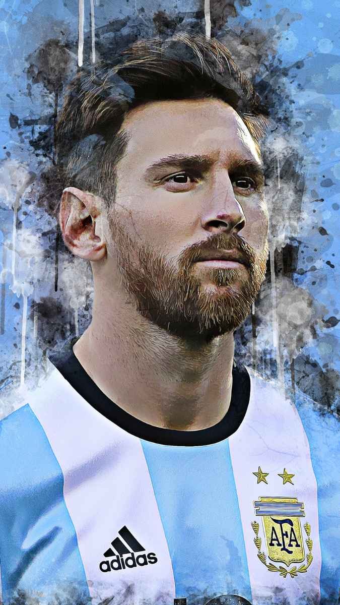 Tranh vẽ Messi đầy tính nghệ thuật