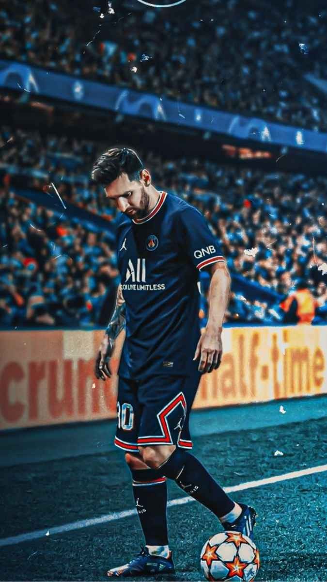 Hình nền Messi đang dẫn bóng tốc độ cao