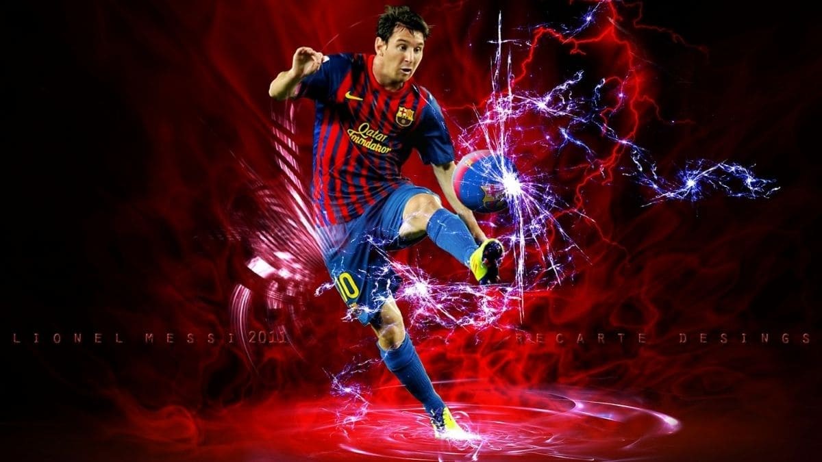 Hình nền cú sút phạt thần sầu của Messi