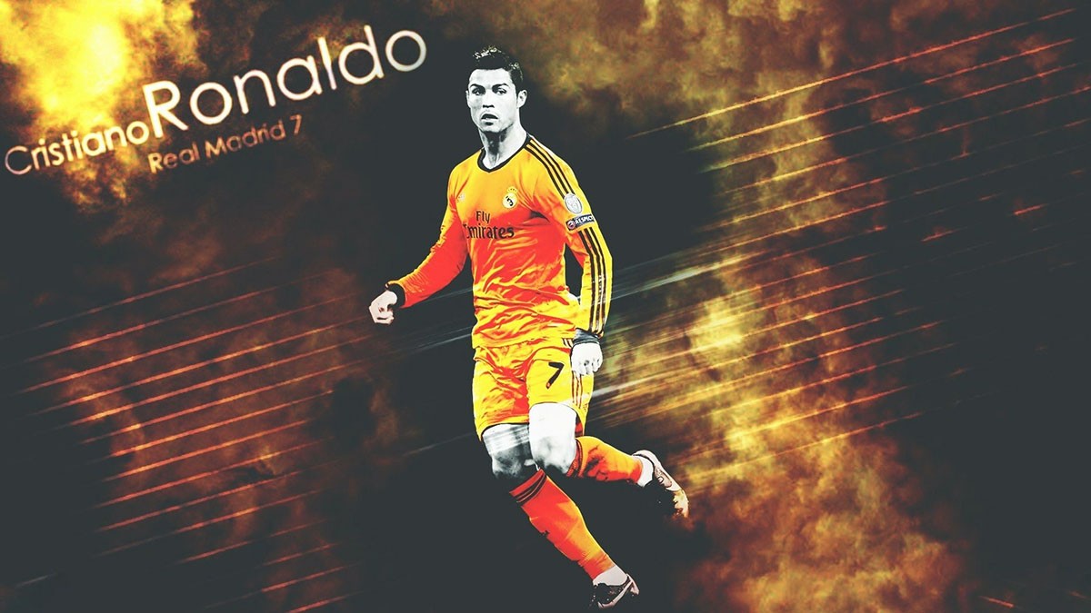 Hình nền Ronaldo phong cách vector art