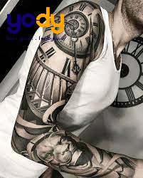 Xăm hình Châu Âu màu sắc sống động