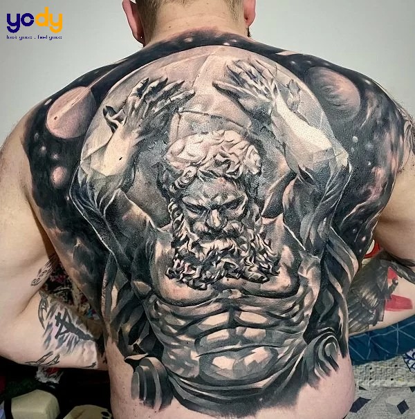 Xăm Châu Âu cực đẹp với phong cảnh