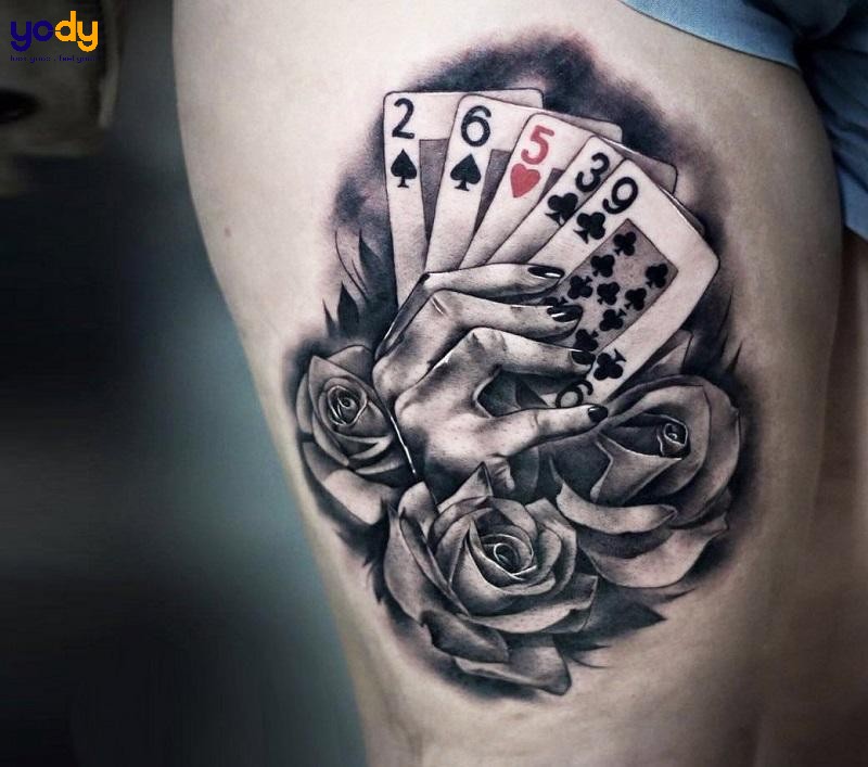 Hình xăm Châu Âu nữ tính và hiện đại