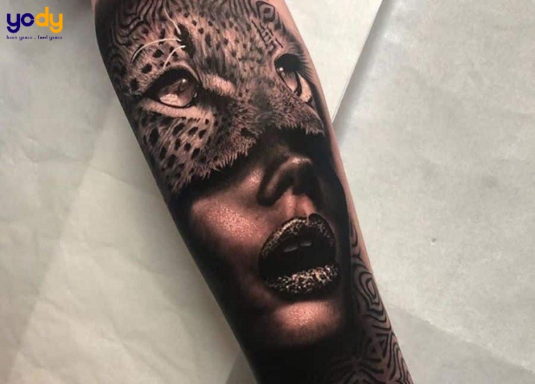 Xăm hình Châu Âu cô gái quyến rũ