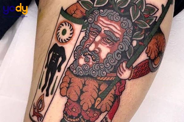 Xăm hình Châu Âu ông già thông thái