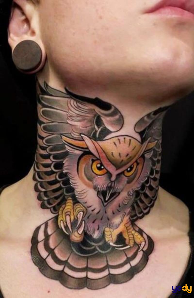 Hình xăm ở cổ nam chất