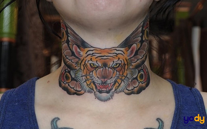 Hình xăm ở cổ nam chất