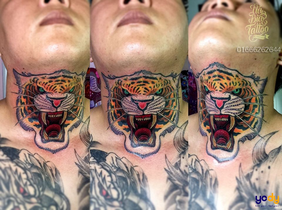 Hình xăm ở cổ nam chất