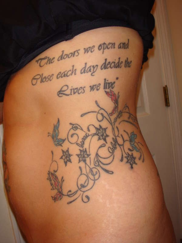 Hình xăm quote dài về những cánh cửa cuộc đời