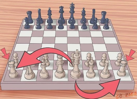 Cả Vua và Xe được dùng nhập thành chưa bao giờ di chuyển