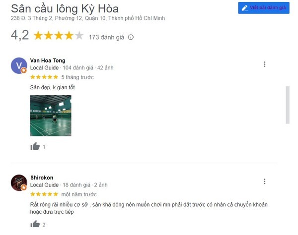 Khách hàng dành nhiều “lời khen có cánh” cho sân cầu Kỳ Hòa