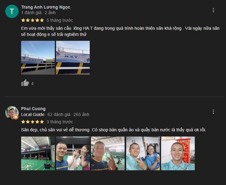 Đánh giá tích cực từ cộng đồng lông thủ về sân HAT