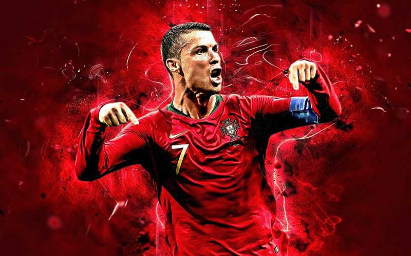 Hình ảnh CR7 đầy quyết tâm trong màu áo đỏ
