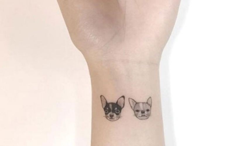 Hình xăm dễ thương thể hiện tình yêu của bạn với thú cưng của nhà mình