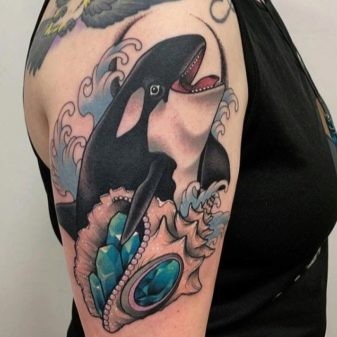 Hình xăm cá voi sát thủ 20