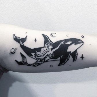 Hình xăm cá voi sát thủ 21