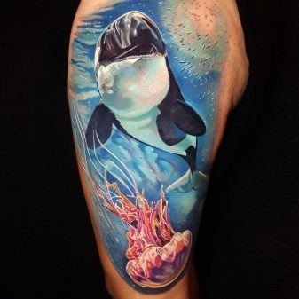 Hình xăm cá voi sát thủ 25