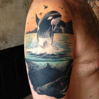 Hình xăm cá voi sát thủ 28