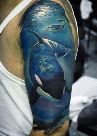 Hình xăm cá voi sát thủ 33