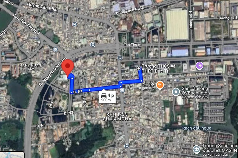 Vị trí sân ECO trên bản đồ