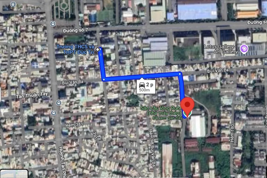 Bản đồ vệ tinh sân QV