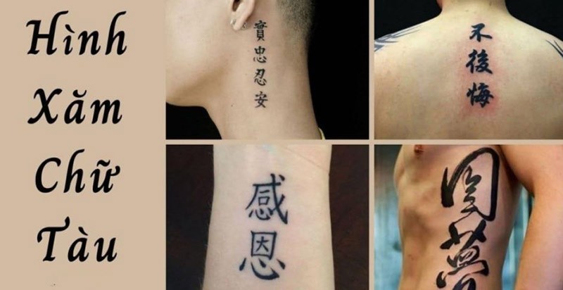 Hình xăm chữ tàu ý nghĩa cha mẹ thể hiện lòng hiếu thảo
