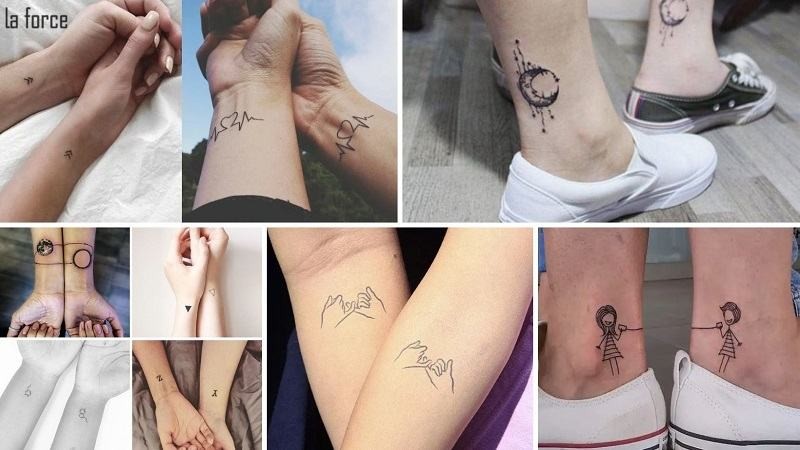 Hình xăm đôi ở cổ tay đẹp