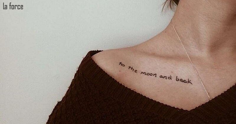 Hình xăm cho cặp đôi ở xương quai xanh