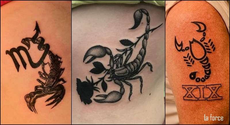 Hình xăm bọ cạp kết hợp hoa hồng ở mông