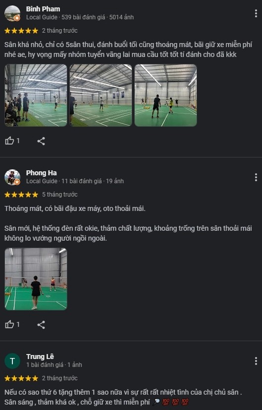 Phản hồi tích cực từ người chơi về sân Phú Mỹ