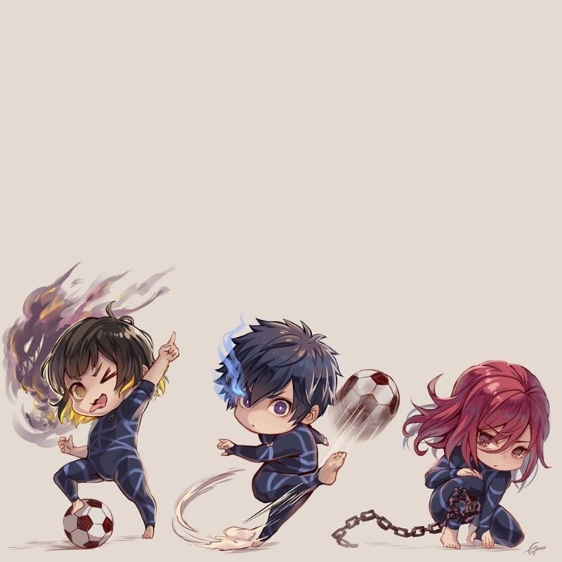 Hình ảnh Blue Lock cute đơn giản