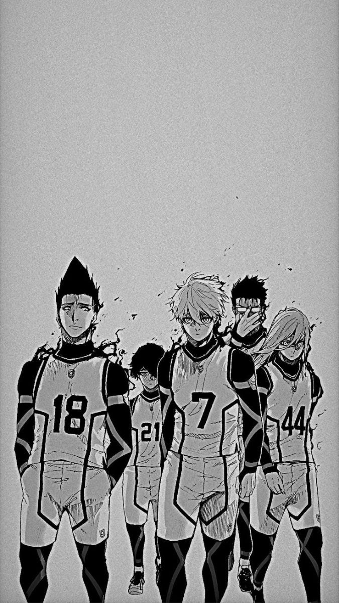 Ảnh Blue Lock trắng đen đơn giản