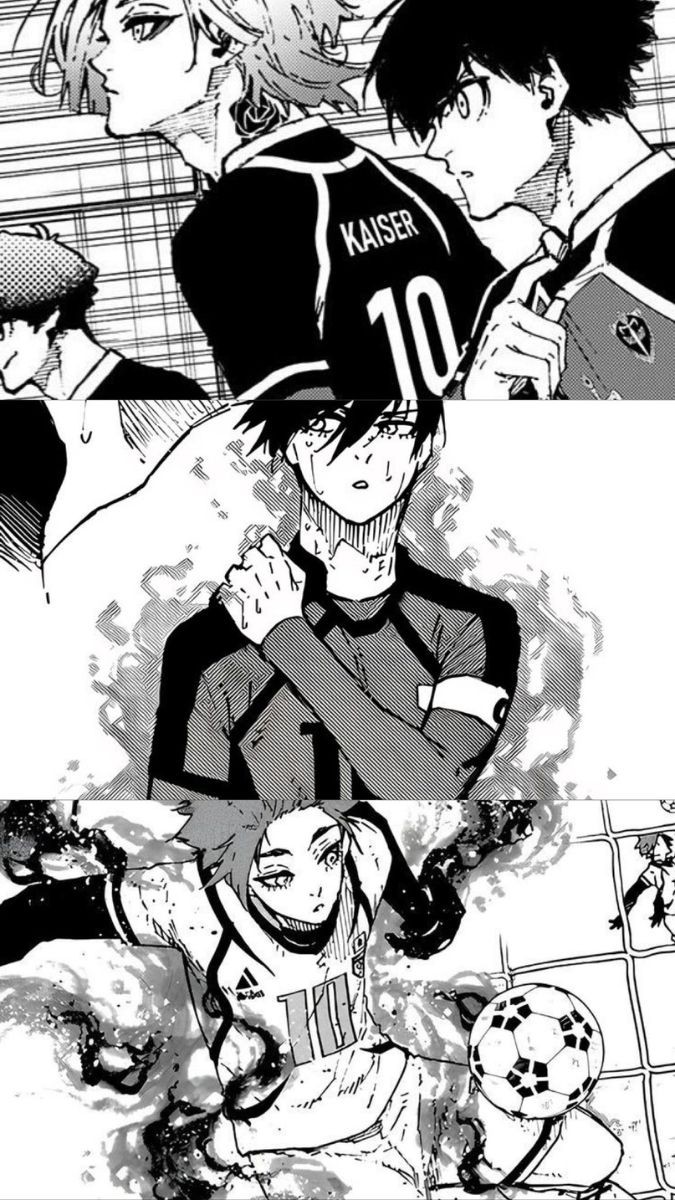 Ảnh Blue Lock trắng đen chất lượng