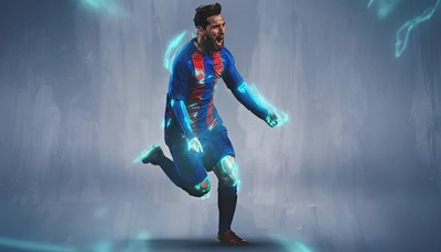 Messi với trang phục thi đấu Argentina 4K