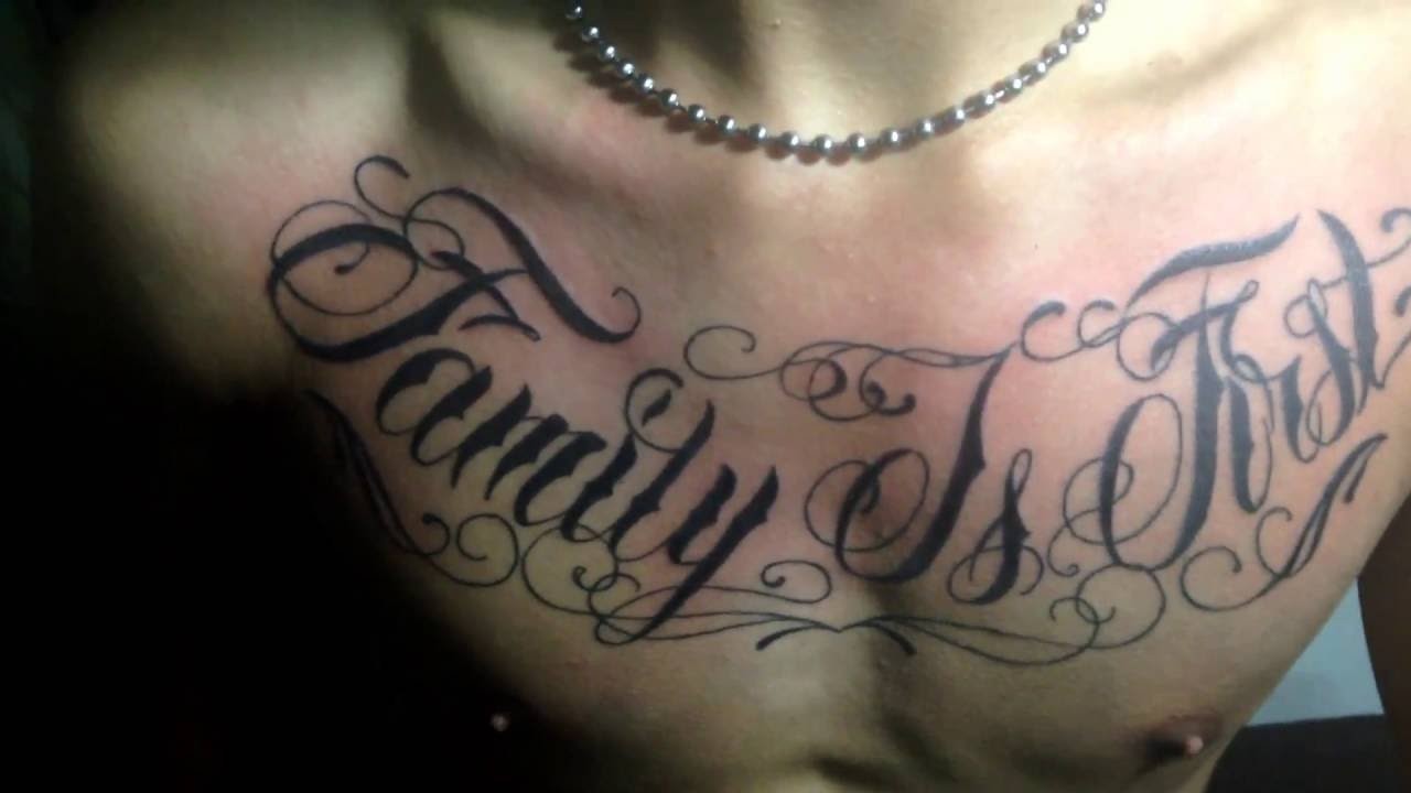 Vẻ đẹp độc đáo của hình xăm chữ Family