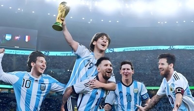 Messi cùng đội tuyển Argentina