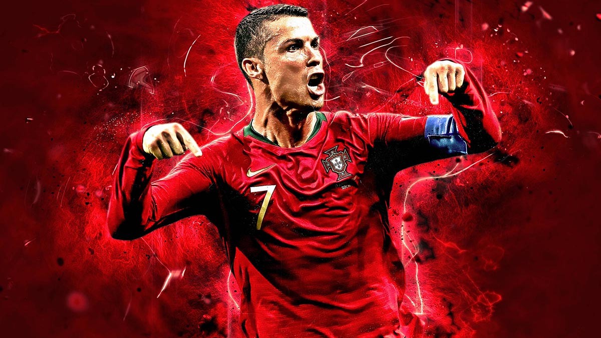 Ronaldo với biểu cảm tập trung cao độ