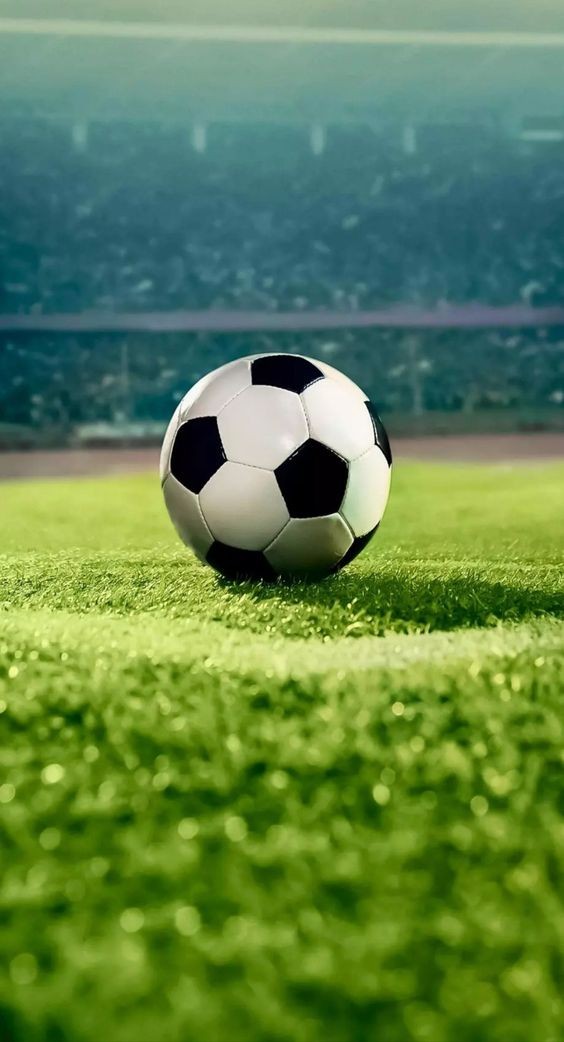 Sân bóng đá với tông màu xanh mát, tạo cảm giác dễ chịu khi nhìn vào