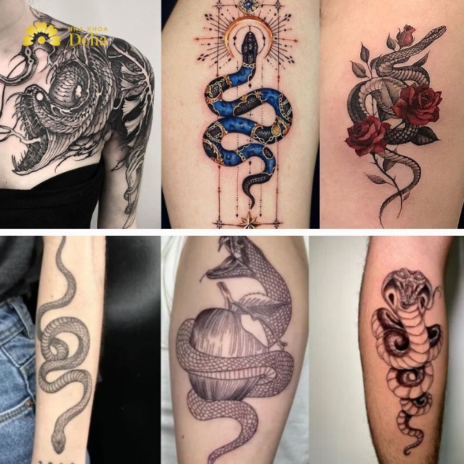 Hình xăm con rắn thể hiện sự độc lập, tự chủ và thông minh cho nam