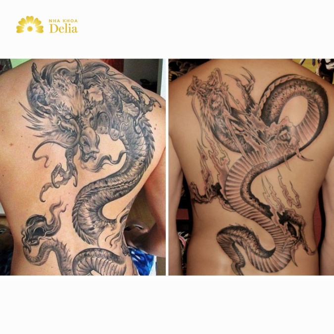 Hình xăm rồng về sự dũng mãnh, cá tính mạnh mẽ