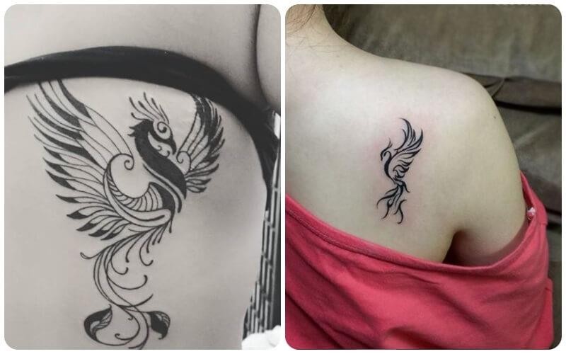 Hình xăm phượng hoàng mini