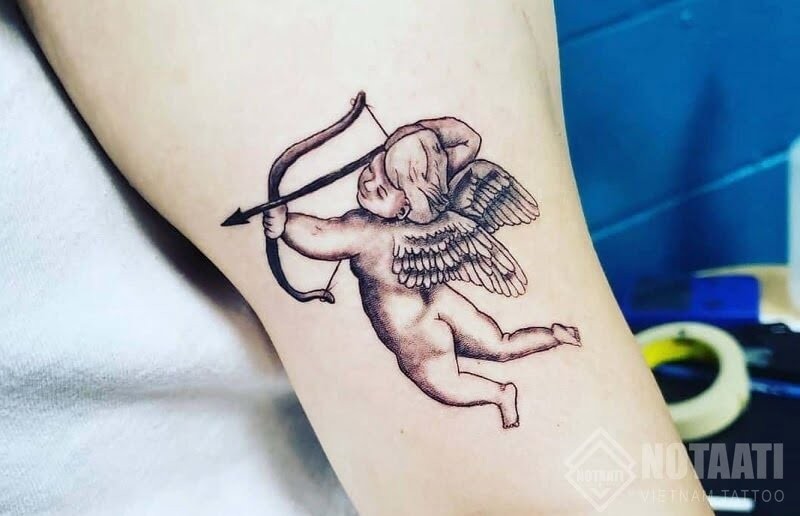 Hình xăm thiên thần tình yêu