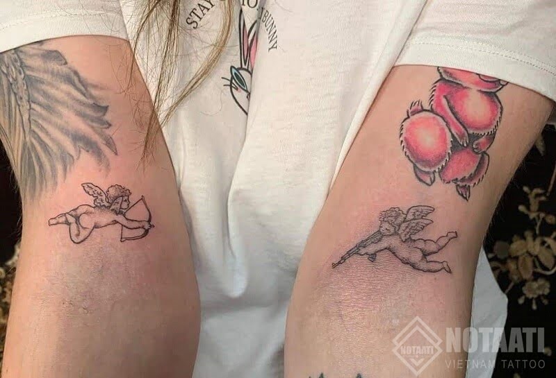 Hình xăm thiên thần tình yêu