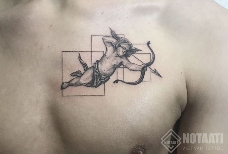 Hình xăm thiên thần tình yêu