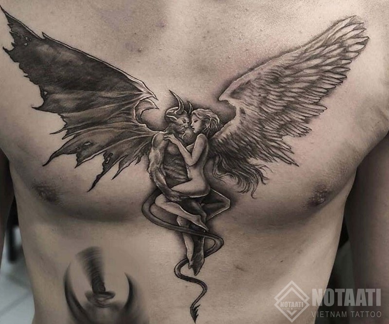 Hình xăm thiên thần và ác quỷ