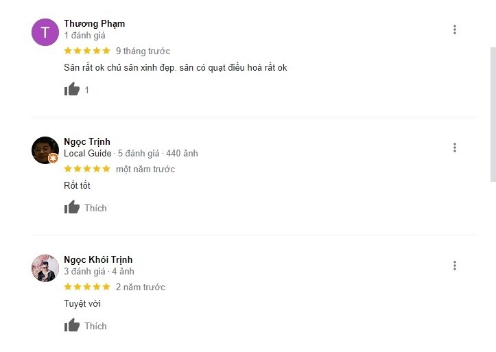 Đánh giá sân cầu lông An Dương