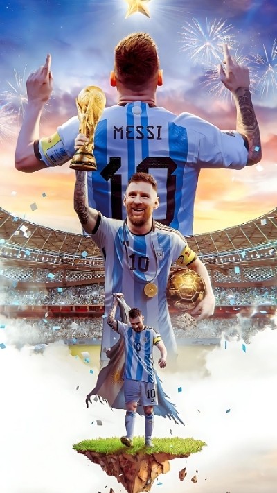 Messi trong trang phục thi đấu