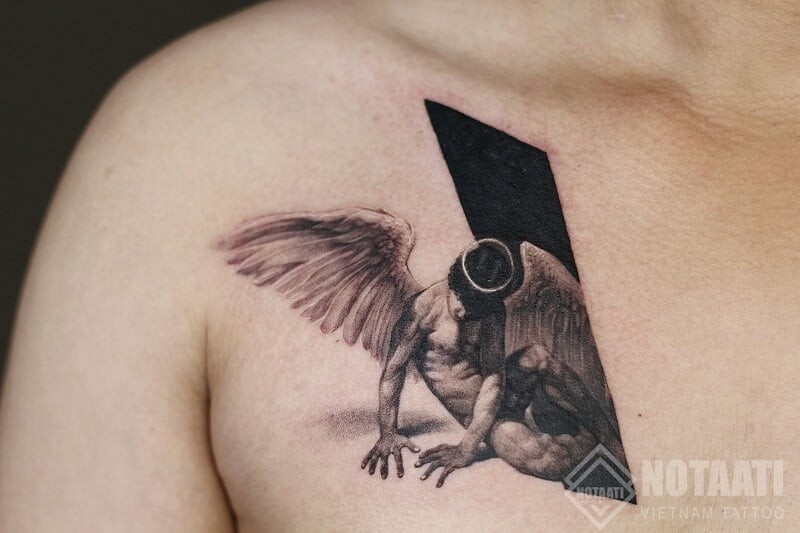 Ý nghĩa hình xăm thiên thần sa ngã có cánh